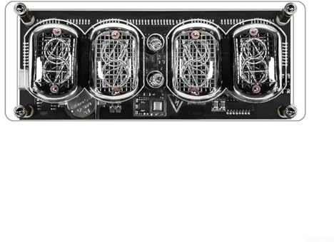 Dynamische Nixie-Uhr, IN12 Nixie-Uhren, LED-Lampe, Röhrenuhr, dynamischer Farbwechsel-Hintergrund, mehrere Display-Stile, Retro, DIY