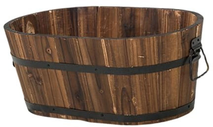 MagiDeal Maceta de Madera rústica, Multifuncional, con Orificio de Drenaje, Ideal para jardín, Patio, balcón, Medio