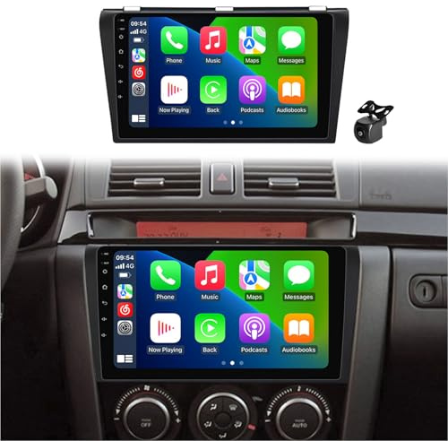 ASHOIH Autoradio Android 11 da 9” per Mazda 3 2004-2009, Schermo Tattile GPS con CarPlay Wireless, Android Auto, Mirror Link, DSP e Telecamera di Retromarcia(Size:8 Core 4+64 G M400S)