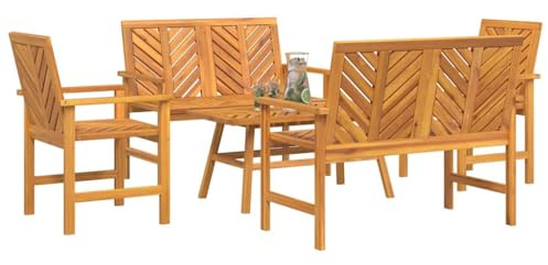 vidaXL 5-Piece Garden Lounge Set Solid Acacia Wood