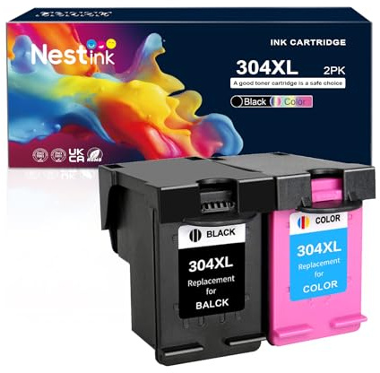 Nestink 304XL Tintenpatronen Ersatz für HP 304 (2er-Pack)