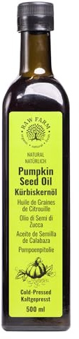 Raw Farm – Olio di semi di zucca – 500 ml – Spremuto a freddo – Non raffinato – Senza additivi – Ideale per cucina e cura della pelle