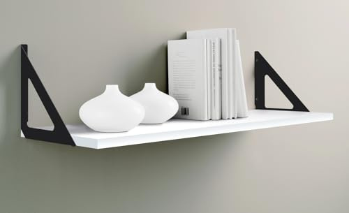 Element System Santorini Regal-Set Black and White 80x25 cm | Fachboden weiß, Konsolen schwarz, Element System