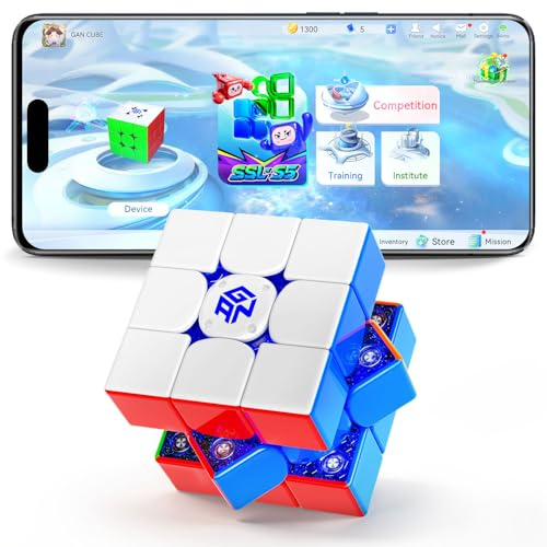 GAN i Carry 4 SSL Limited Zauberwürfel 3x3, Magnetisch Smart Cube, UV | Bluetooth Speed Cube, Intelligenter Original Speedcube, Sammlerstücke, Souvenirs – Geschenke für Kinder und Erwachsene