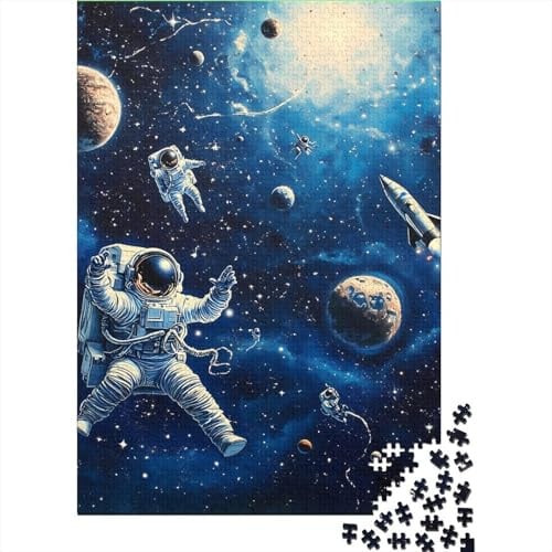 Astronaut-Weltspaz. 1000 Stück 3-Layer Karton Sci-Fi-Kosmos Puzzle Set, Ultra-schwierig Sammler, Gehirntraining, Stresslinderung & Familien-Spielnacht-Geschenk 52x38cm/1000pcs