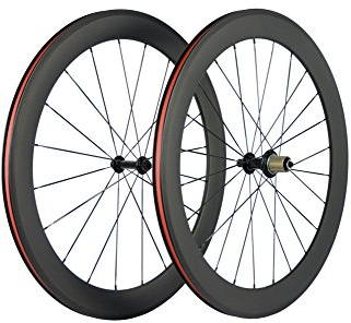 Superteam 700c 60mm 3k Superlight Carbon Clincher Laufradsatz Radfahren Rennräder 20/24h (Shimano Körper)