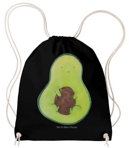 Mr. & Mrs. Panda Sportbeutel Avocado Kern - Geschenk, Frucht, Gesund, Beutel Rucksack, Veggie, Tasche, Pflanze, Stoffbeutel, Vegan, Gymsack,