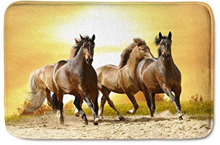 showudesigns Animal Design Fußmatte vorne Matte Como Outdoor Bereich Teppiche für Weihnachten Deko, Flanell, horse 3, Größe S
