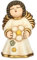 THUN - Angelo dell'Amicizia con Fiore - Formato Piccolo - Ceramica - 11,5 cm h