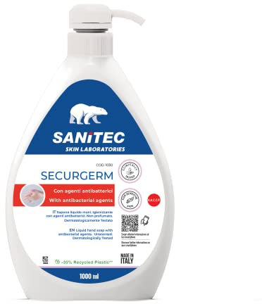 Sanitec 1030 Securgerm Sapone Liquido con per l'Igiene delle Mani, 1000 Ml