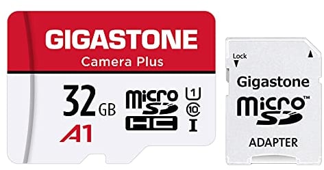 Gigastone 32GB Micro SD Card, Camera Plus, Full HD Available 90MB/S, U1 C10 Class 10 Micro SDHC, UHS-I Memory Card with Adapter