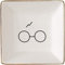 Simply Charmed Schmuck-Ringhalter aus Porzellan, Harry-Potter-Geschenk, Porzellan-Schmuckschale, 10,2 x 10,2 cm, weiß mit goldener Glasur, Schmuck-Organizer