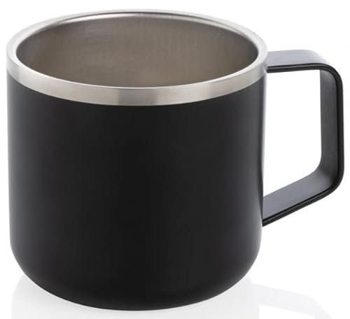 tasse de camping 350ml inox noir