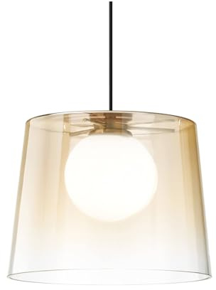 Ideal Lux FADE Dome Pendant Deckenleuchte Glas Amber Shade