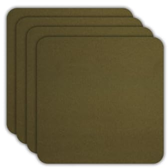 ASA Selection 4er Set Untersetzer Khaki Soft Leather Placemats L 10 cm B 10 cm H 0,2 cm