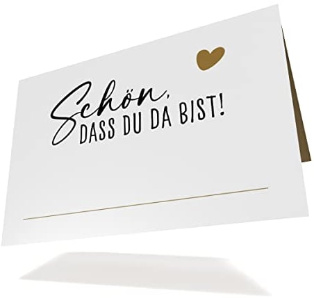 Creatastic - Tischkarten Geburtstag, 50 Stück, stabiler Karton mit Füller beschreibbar, Tischkärtchen Hochzeit, Platzkarten, Namensschilder Hochzeit