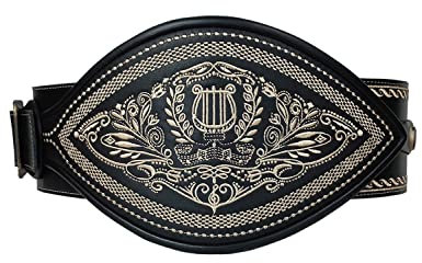 Alpenlife Leder Ranzen Harfe (Schwarz, 120)