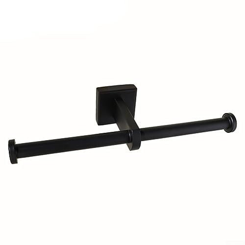 Double Toilet Roll Holder,Stainless Steel Toilet Roll Holder,Double for RING Toilet Paper Tissue Holder Wall Mounted,black