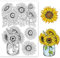 GLOBLELAND Transparente Stempel Mit Sonnenblume Blumenpflanze Prägestempel Silikon Transparente Stempel Siegel Für DIY Scrapbooking Und Kartenherstellung Papierhandwerk Dekor