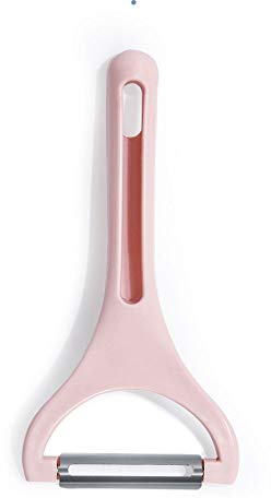 QTANZIQI Multifunctional Stainless Steel Kitchen Peeler in Candy Pink - Perfect for Melons, Fruits, and Vegetables