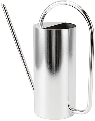 Gießkanne, Edelstahl farbige Gießkanne Indoor Metall Gießkanne Lange Tülle 1500ml große Kapazität Gießkessel für Schreibtisch Büro Pl s (Farbe Edelstahl)