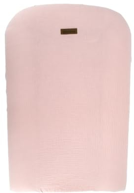 DOMIVA - HOUSSE MATELAS A LANGER 50x75 cm VIEUX ROSE EN GAZE DE COTON