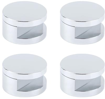 Morsetto per vetro, 4 pezzi - Supporto per Specchio da Parete - Robusto e Resistente - Facile Installazione - Ideale per Specchi Spessi 4-7mm