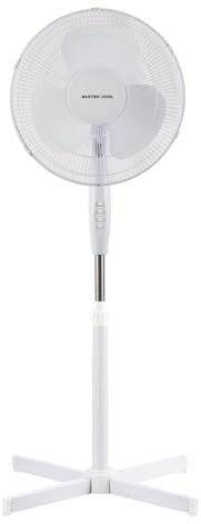 A2Z Pedestal Fan 16 Inch 3-Speed Setting Wide Angled Oscillating Electric Standing - Pedestal Fans PF11601 White