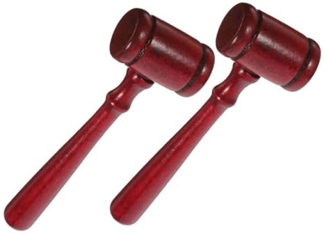 SUPVOX 2 Piezas Martillo de Juez de Accesorio de Disfraz para Juguete de Juez para Fiestas y Cosplay Diseño Simulado Sonido y Fuerte