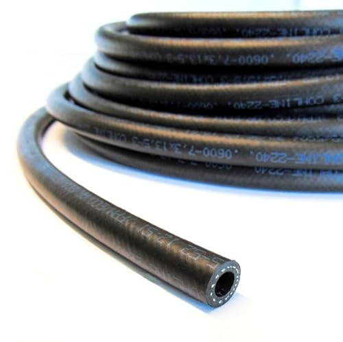 E85 Ethanol Proof Rubber Fuel Hose Pipe - Price Per Metre - Made in Germany (7.3mm I.D (Fits 8mm))