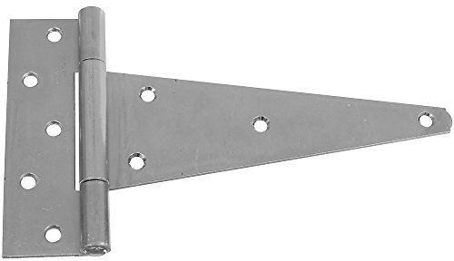 National Hardware 286BC T-Scharnier, 25,4 cm, verzinkt, extra schwer, T-Scharnier