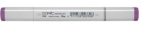 COPIC Sketch Marker Typ V - 06, Lavender, professioneller Pinselmarker, mit einer Super-Brush-Spitze und einer Medium-Broad-Spitze