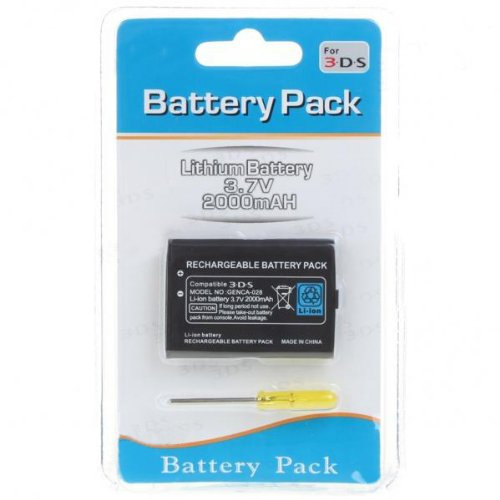 TGC 2000mAh Replacement Lithium Battery With Screwdriver For Nintendo 3DS