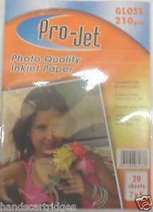 20 Blatt Projet 7X5 Foto 210g Papier