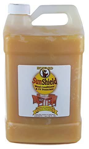 HOWARD SunShield SWAX Outside Wood Patio Furniture Wax with UV Inhibitors, Carnauba wax, Beeswax and Orange Oil (3.784lt)