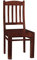 MASSIVMOEBEL24.DE Oxford Stuhl Lehne mit Muster Akazie, Farbe:Dunkelbraun, Anzahl:1 Stück, Material:Massivholz