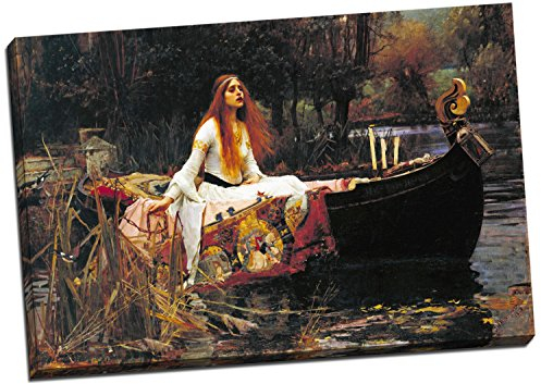 John William Waterhouse Lady of Schalotte Leinwanddruck Bild Wall Art Großer 76,2 x 50,8 cm