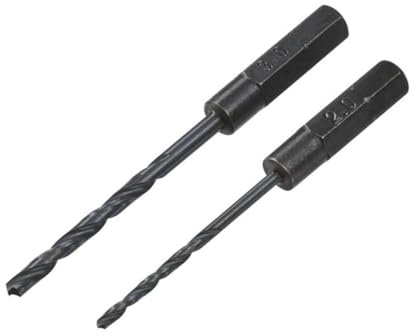 2 Brocas piloto ø 2, 3 mm. Eje 6,35mm