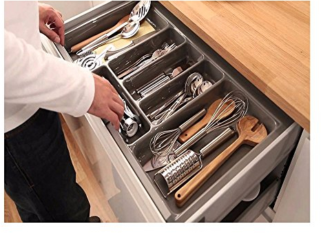Plastic Cutlery Tray for Kitchen Drawers Insert Various Sizes/Formations (422mm x 700mm)