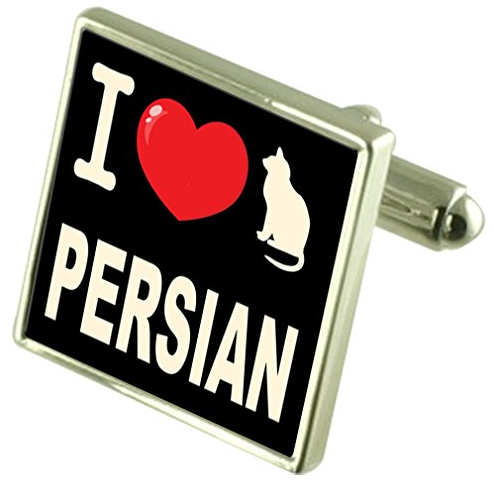 Select Gifts Ich liebe meine Katze Manschettenknöpfe Persischen