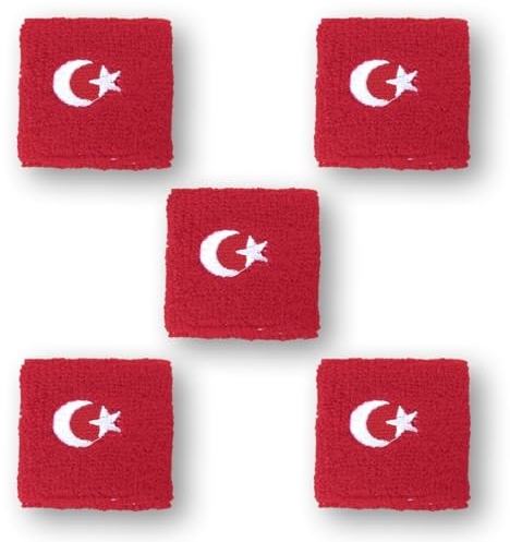 Sonia Originelli Schweißband Fanartikel Europameisterschaft EM WM Fussball Accessoire Armband Nationalfarben Farbe: Türkei