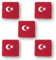 Sonia Originelli Schweißband Fanartikel Europameisterschaft EM WM Fussball Accessoire Armband Nationalfarben Farbe: Türkei