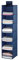 WENKO Wäschesortierer Business Hängeaufbewahrung, Hängeregal zur Aufbewahrung von Wäsche mit 6 Fächern, Polyester, 30 x 122 x 30 cm Blau