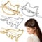 Frcolor Katzen Haarspangen, 4 Stück Haarspangen für Damen, mit Perlen und Katzenform, Haarspangen für Partys und Freizeit