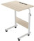 sogesfurniture Scrivania Mobile PC per Lavoro, Tavolino Laptop 60x40cm a Casa o Ufficio con 4 Ruote Mobili, Altezza Regolabile 71-90cm, Portatile Tavolo Laptop Notebook PC, Acero Bianco 05#3-60MP-BH