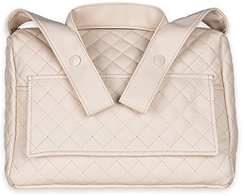 Duffi Baby Bolso de Maternidad Polipiel Lux. Bolso Organizador para Carro de Bebé o Silla de Paseo. Varios Compartimentos y Asa Grande. Cierre con Cremallera. Color Beige. 0553-05