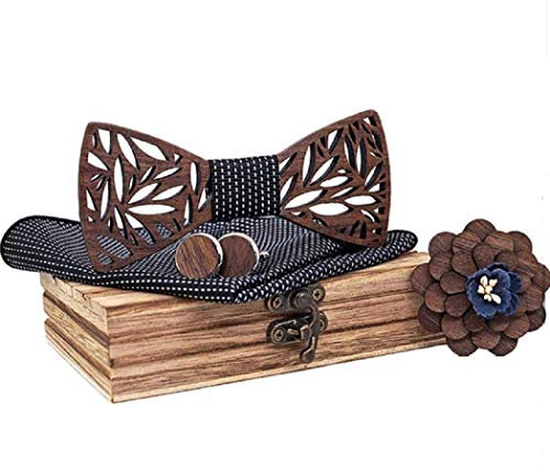 Noeud papillon bois fait main, chic et tendance, accessoire mode ou idée cadeau. Ajustable facilement.