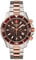 Swiss Alpine Military Armbanduhr Chronograph Analog Quarz Edelstahl 7040 10 ATM Bic-Rose/Braun/Braun - 9156sam, Armband