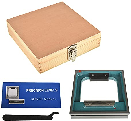 findmall 20,3 x 20,3 cm Wasserwaage, Rahmen-Wasserwaage, 0,000000 / 25,4 cm Genauigkeit, Gusseisen-Rahmenwaage, 4901-0078