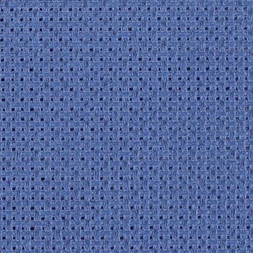 KCS Aida-Stoff aus Baumwolle, 14 Karat (59 x 90 cm), Kreuzstich (Jeansblau)